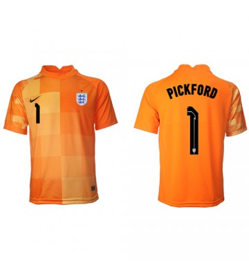 England Jordan Pickford #1 Målmand Udebanetrøje VM 2022 Kort ærmer